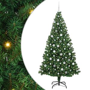 vidaXL Mākslīgā Ziemassvētku eglīte su 300 LED ar statīvu Zaļa 210 cm