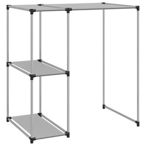 vidaXL plaukts veļasma&scaron;īnai, 87x55x90,5 cm, pelēks, dzelzs
