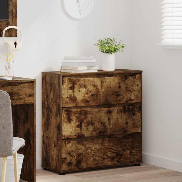 vidaXL Skapītis Dūmaka ozols 80 x 31 x 81 cm Inženierijas koks