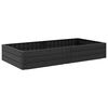 vidaXL Paaugstināta gulta Melns 151 x 75,5 x 25 cm PP