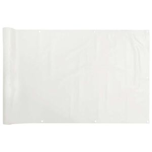 vidaXL balkona aizslietnis, PVC, 600x120 cm, balts