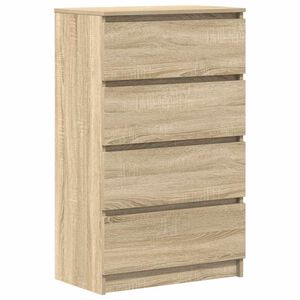 vidaXL kumode, ozolkoka krāsā, 60x35x98,5 cm, inženierijas koks