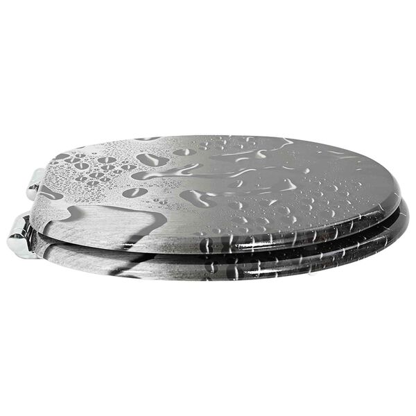 vidaXL Tualetes sēdeklis 2 pcs Pelēka 44 x 38 cm MDF plāksne