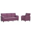 vidaXL Dīvānu komplekts 2 pcs Violeta Samts