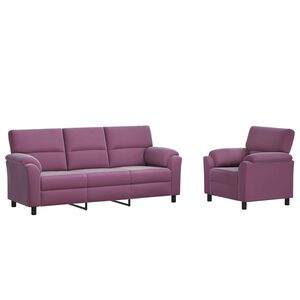 vidaXL Dīvānu komplekts 2 pcs Violeta Samts