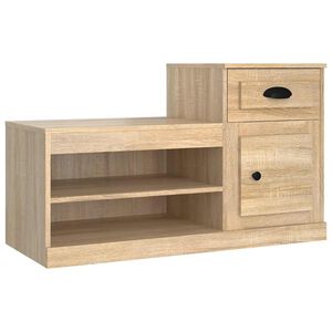 vidaXL apavu plaukts, ozolkoka krāsā, 100x42x60 cm, inženierijas koks
