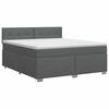 vidaXL Kontinentālā gulta ar matraci Tum&scaron;i pelēka 140 x 200 cm Audums