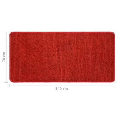 vidaXL guļamistabas paklāji, 3 gab., pūkaini, sarkani