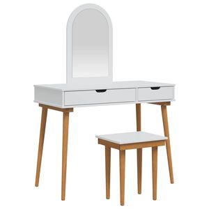 vidaXL Tualetes galda komplekts FAUSKE 3 pcs Balts 100 x 50 x 143 cm
