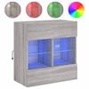 vidaXL TV skapītis ar LED lampiņām, pelēka ozola krāsa, 58,5x30x60,5cm