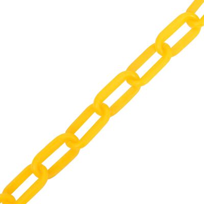 vidaXL brīdinājuma, norobežošanas ķēde, dzeltena, 100 m, Ø8 mm