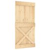 vidaXL Slīdo&scaron;ās durvis NARVIK Dabiska un melna 100 x 210 cm (213,5 cm)