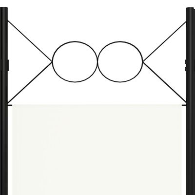 vidaXL 4-paneļu istabas aizslietnis, balts, 160x180 cm