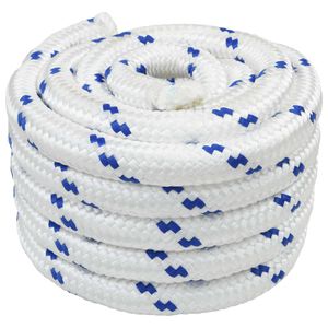 vidaXL Laivu virvju 3 mm 5 m Balta un zila PP