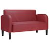 vidaXL Loveseat dīvāns, vīnsarkans, 110 cm, mākslīgā āda