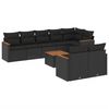 vidaXL Patio Sofa Set 8-vietīgs Black