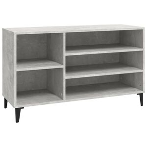 vidaXL apavu plaukts, betonpelēks, 102x36x60 cm, inženierijas koks