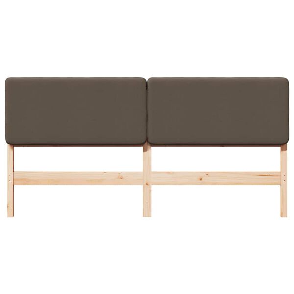 vidaXL Mīkstināts gultas galvgalis Brūns un Taupe 200 cm