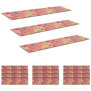 vidaXL Pakāpienu paklāji 15 gab. 76 x 20 cm Daudzkrāsains Poliesters