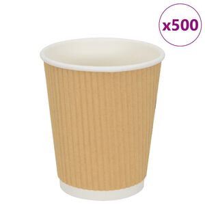 vidaXL papīra kafijas krūzes 500 gab. 8 unces 200 ml Brūni
