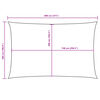 vidaXL saulessargs, 5x8 m, taisnstūra forma, melns oksforda audums