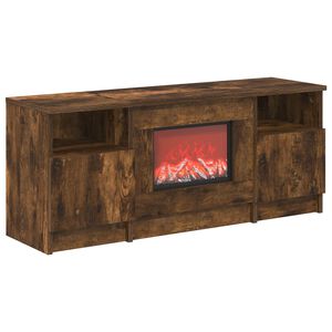 vidaXL Elektriskais kamīns Kūpināts ozols 98 x 28,5 x 40,5 cm
