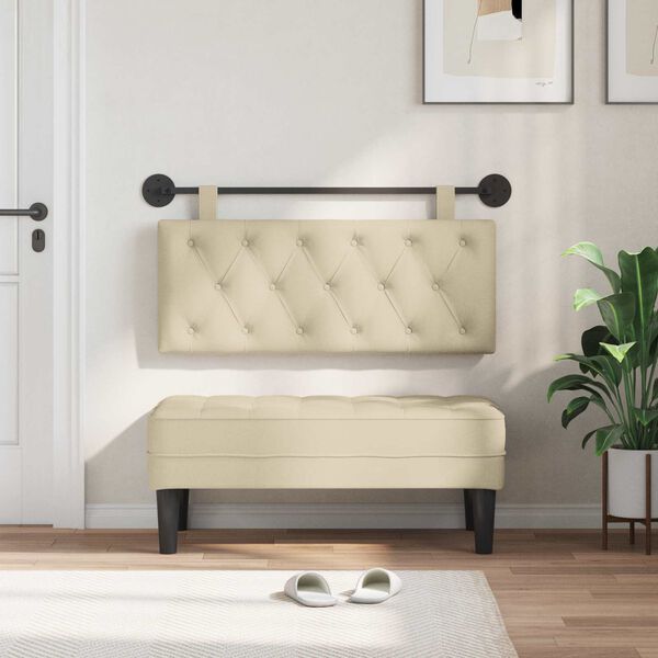 vidaXL Karājo&scaron;s galvgalis Krēmkrāsa 110 x 55 x 7 cm audums