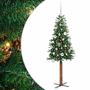 vidaXL Tievā Ziemassvētku Egle Zaļa 150 cm PVC un cietā priedes koks