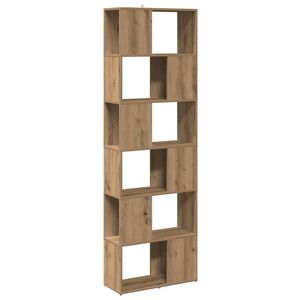vidaXL grāmatu plaukts, aizslietnis, koka krāsa, 60x24x186 cm