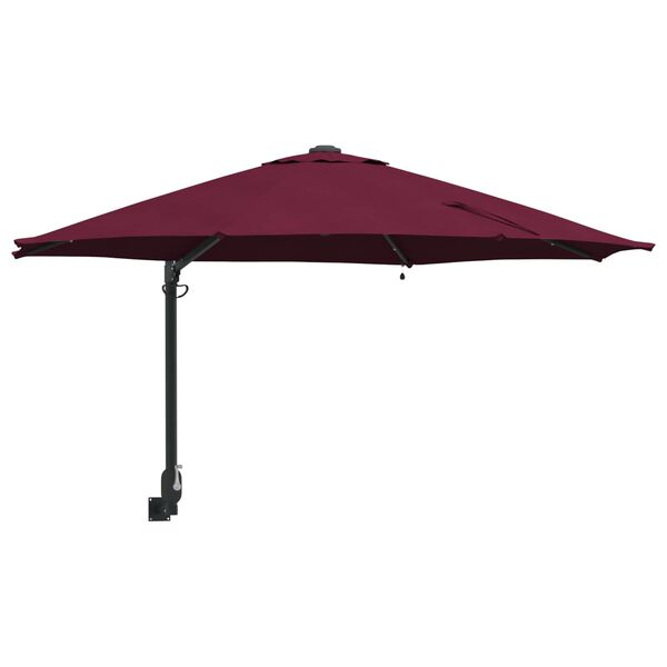 vidaXL Dārza parasols Sarkans un Melns 248 x 248 x 148 cm