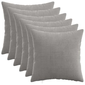 vidaXL Spilvenu pārvalks 6 pcs HEERLEN Gai&scaron;i pelēka 30 x 30 cm