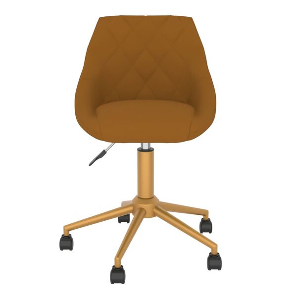 vidaXL grozāmi virtuves krēsli, 4 gab., brūns samts