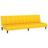 vidaXL 2-vietīga dīvāngulta ar kājsoliņu, dzeltens samts