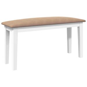 vidaXL Sols 90 cm Balta masīvkoka gumija