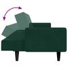 vidaXL 2-vietīga dīvāngulta ar kāju balstu, zaļ&scaron; samts