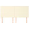 vidaXL galvgalis, krēmkrāsas, 160x5x118/128 cm, mākslīgā āda