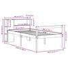 vidaXL gulta ar grāmatu plauktu, bez matrača, 100x200 cm, priedes koks