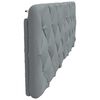 vidaXL galvgaļa spilvens, gai&scaron;i pelēks, 160 cm, audums