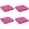 vidaXL 4-daļīgi sēdekļa spilveni VUGHT 4 pcs 100% poliesters Rozā