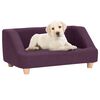 vidaXL suņu dīvāns, vīnsarkans, 95x63x39 cm, lins