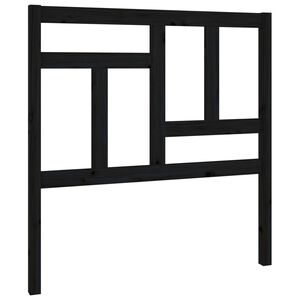 vidaXL gultas galvgalis, melns, 95,5x4x100 cm, priedes masīvkoks