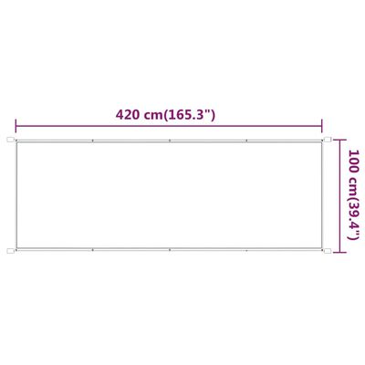 vidaXL vertikāla markīze, bēša, 100x420 cm, Oksfordas audums