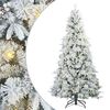 vidaXL Mākslīgā Saliekamā Ziemassvētku Egle Balts 180 cm PE un PVC
