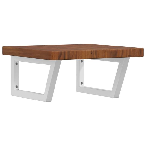 vidaXL izlietnes plaukts, stiprināms pie sienas, tērauds, ozola koks