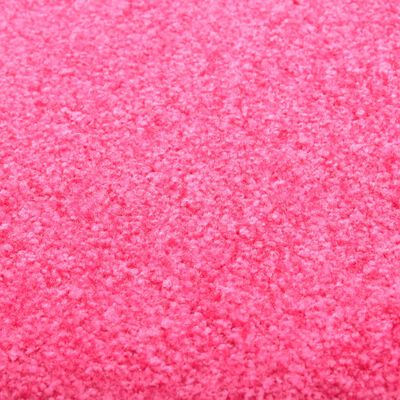 vidaXL durvju paklājs, mazgājams, rozā, 60x180 cm