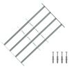 vidaXL Dro&scaron;ības restes logiem ar 4 &scaron;ķērsbāriem 3 gab. 630-1140 mm