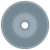 vidaXL izlietne, apaļa, 40x15 cm, matēta gai&scaron;i zila keramika