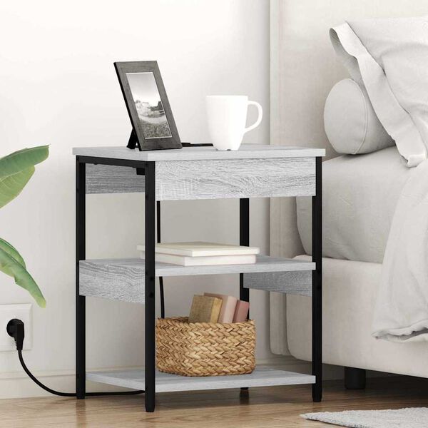 vidaXL Nakts skapītis Pelēks Sonoma 41 x 31 x 51 cm Inženierijas koks