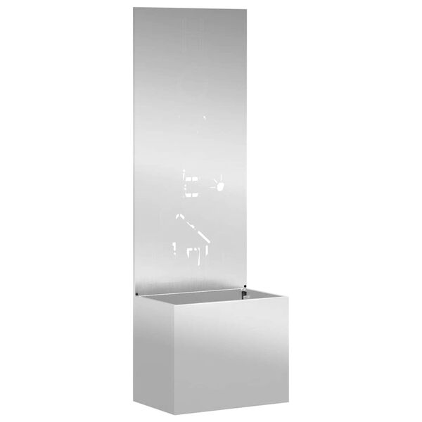 vidaXL Dārza privātuma ekrāns Sudraba 50 x 140 cm Cinkots tērauds