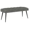 vidaXL Sols ar pogām Tum&scaron;i pelēka 110 x 40 x 46 cm Samts